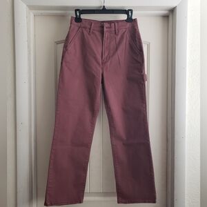 A.n.a Highest Rise Vintage Straight Mauve Mulberry Chino Style Pants Size 2 NWOT